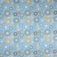 Тканини бавовняні сумішеві - Бязь набивна голд DW абстракція блакитний