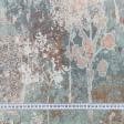 Ткани для штор - Декоративная ткань Деревья акварель/ Indus Digital Print  св.бирюза
