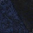 Тканини для суконь - Костюмна KIEL-JQD фукро квіти чорний/синій