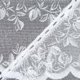 Тканини гардинне полотно (гіпюр) - Фіранка Листочки 28х170 см