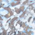 Тканини для суконь - Шифон принт камінці блакитні, коричневі, чорні на білому