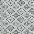 Ткани портьерные ткани - Декоративная ткань лонета Кейрок ромб бежевый, черный