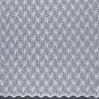 Ткани гардинные ткани - Тюль вышивка Брасика с блеском белый