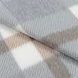 Тканини для декоративних подушок - Фліс-200 принт клітинка сіро-бежева
