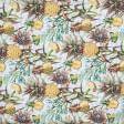 Ткани для дома - Декоративная ткань лонета Пинас ананасы желтый,зеленый