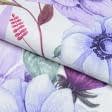 Тканини для столової білизни - Доріжка столова квіти фіолетовий