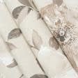 Ткани хлопок смесовой - Декоративная ткань Ламбада /LAMBADA цветы т.беж, серый