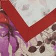 Тканини скатертини - Скатертина квіти фіолетовий / терракот 157х170 см