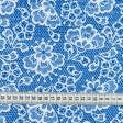 Ткани ткани фабрики тк-чернигов - Ткань полотенечная вафельная набивная ТКЧ кружево цвет синий