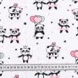Тканини для сорочок і піжам - Фланель дитяча білоземельна панди
