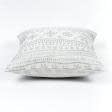 Ткани готовые изделия - Чехол  на подушку новогодний/ Снежинки, серебро 45х45см