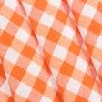 Ткани распродажа - Декоративная ткань Клетка средняя оранжевый