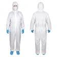 Ткани защитные костюмы - Защитный комбинезон с капюшоном многоразовый Оксфорд белый р. 52-54