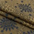 Тканини для перетяжки меблів - Декор-гобелен орион старое золото,синий