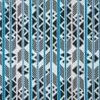 Тканини для дому - Декоративна тканина Каюко смужка-графіка синій, чорний