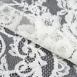 Ткани свадебная ткань - Гипюр с фестоном молочный 3м