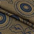 Ткани для декоративных подушек - Декор-гобелен  нейя старое золото,синий