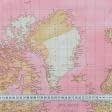 Ткани для штор - Декоративная ткань лонета Карта мира розовый