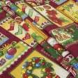 Ткани для портьер - Декоративная  новогодняя ткань печворк/patchwork trino 