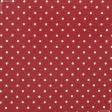 Ткани портьерные ткани - Декоративная ткань Севилла горох белый фон красный
