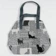 Ткани сумка шоппер - Сумка шоппер МАГЕЗИН/КОШКИ серый, черный 45х35 см