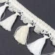 Тканини фурнітура для декора - Бахрома Фіджі пензлик колір біло-молочний, крем