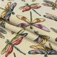 Тканини для сумок - Жакард Ліб метелики фон св.бежевий