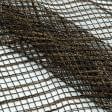 Ткани сетка - Тюль сетка Николь меланж т.коричневая с утяжелителем