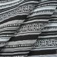 Ткани для декоративных подушек - Гобелен Украина-4, черный, молочный