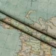 Ткани портьерные ткани - Декоративная ткань Карта мира /MUNDI лазурь