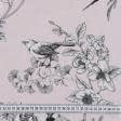 Ткани для портьер - Декоративная ткань лонета Птичий рай св.розовый