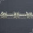 Тканини готові вироби - Тасьма шторна Бантові складки прозора КС-1:2 60мм±0.5мм/50м