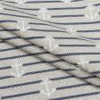 Ткани портьерные ткани - Декоративная ткань Якоря морская тематика молочный, синий