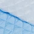 Тканини для верхнього одягу - Плащова  фортуна стьогана з синтепоном блакитний