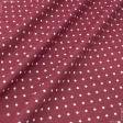 Тканини портьєрні тканини - Декоративна тканина в горох СЕВІЛЛА / SEVILLA / бордо