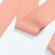 Ткани тесьма - Репсовая лента Грогрен  оранжево-розовая 40 мм
