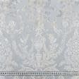 Тканини портьєрні тканини - Велюр жакард Вільнюс принт / VILNIUS  фон св.сірий із золотим напиленням