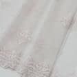 Ткани для кукол - Гардинное полотно / гипюр Лилия розовый жемчуг