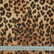 Ткани для дома - Декоративный велюр принт Леопард черный коричневый