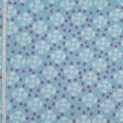 Тканини для штор - Декоративна тканина Луна квіти фон блакитний