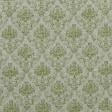 Ткани для скрапбукинга - Декоративная ткань лонета Танит вензель зеленый