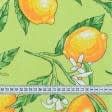 Тканини для дому - Тканина рушникова вафельна набивна лимони салатовий