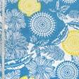 Тканини для декоративних подушок - Декоративна тканина лонета Айне небесно блакитний, жовтий