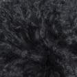 Ткани мех для воротников - Мех ламы натуральный  110*55см черный