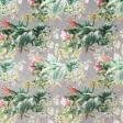Тканини портьєрні тканини - Декоративна тканина бутрус/ butrus фон сірий квіти листя