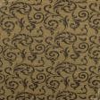 Ткани для декоративных подушек - Декор-гобелен вязь старое золото,коричневый