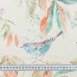 Тканини портьєрні тканини - Декоративна тканина НІЛЬС пташки/ крем, блакитний