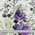 Тканини портьєрні тканини - Декоративна тканина Троянди фіолетові