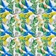 Ткани для декоративных подушек - Декоративный нубук Петек  БАСКИЛИ/  BASKILI тропические птицы