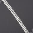 Ткани фурнитура для декора - Бахрома кисточки Кира блеск  белый 30 мм (25м)